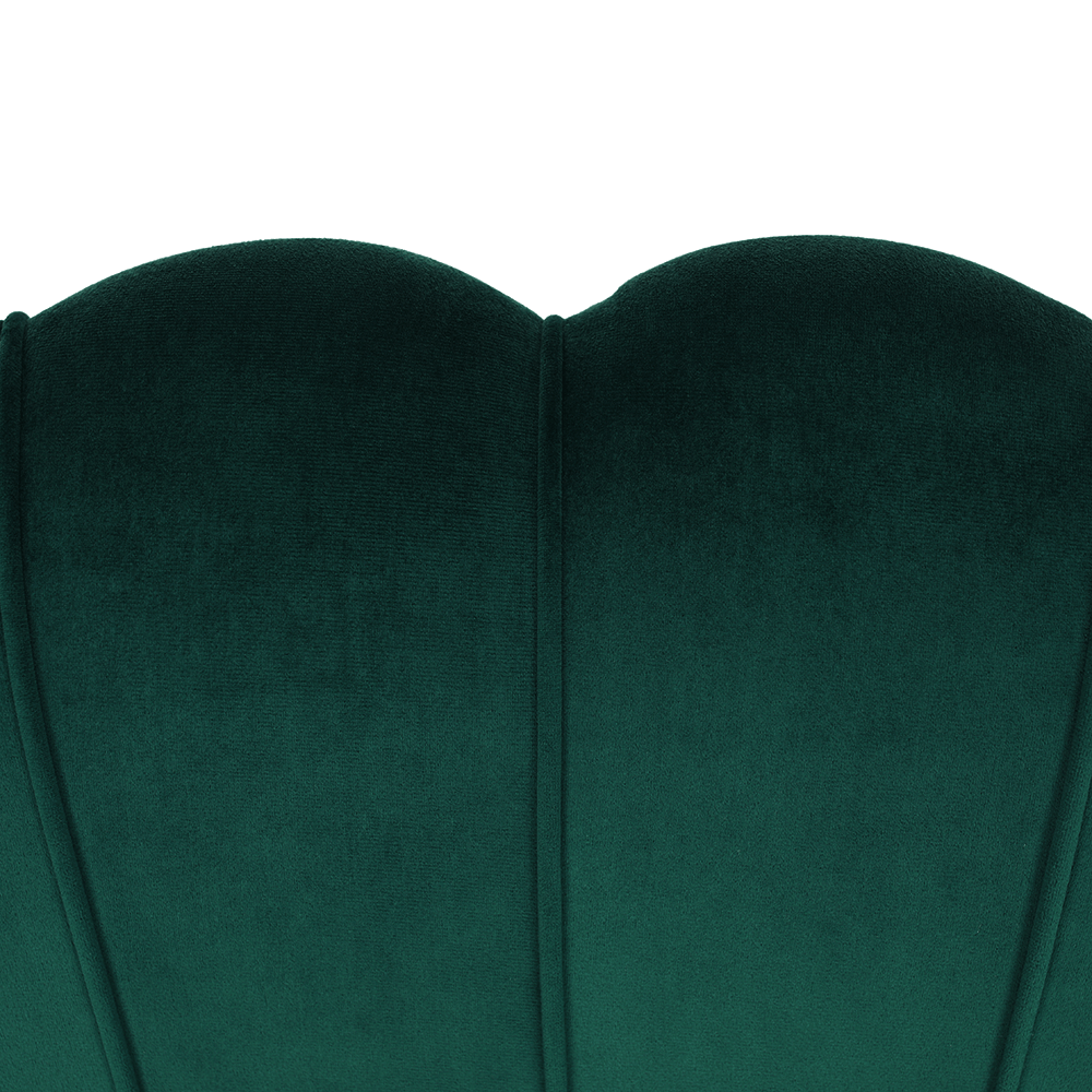 Pad Art-deco stílusban, smaragd Velvet anyag/gold króm-arany, NOBLIN