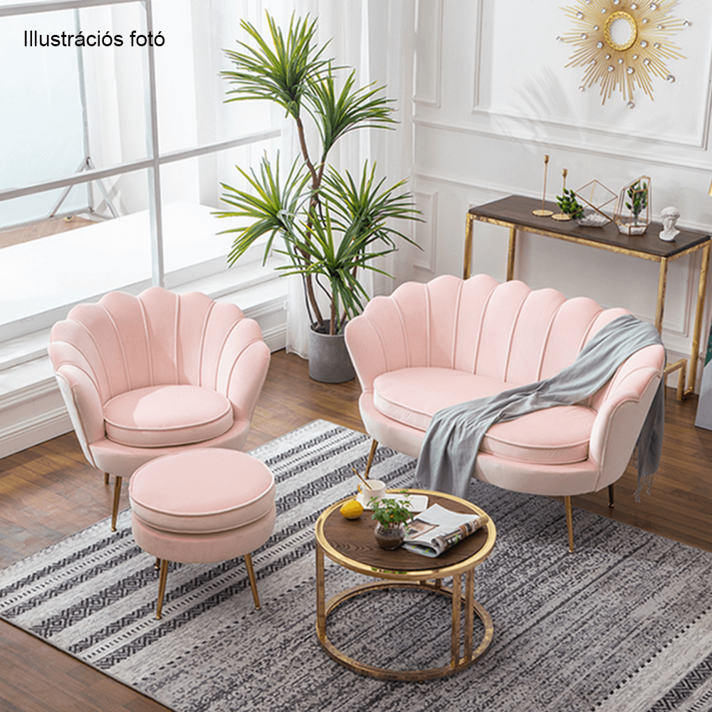 Fotel Art-deco stílusban, smaragd Velvet anyag/gold króm-arany, NOBLIN