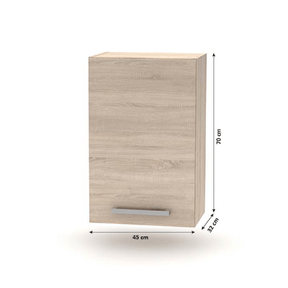 Felsőszekrény 45 1DV, tölgy NOVA PLUS NOPL-024-OH