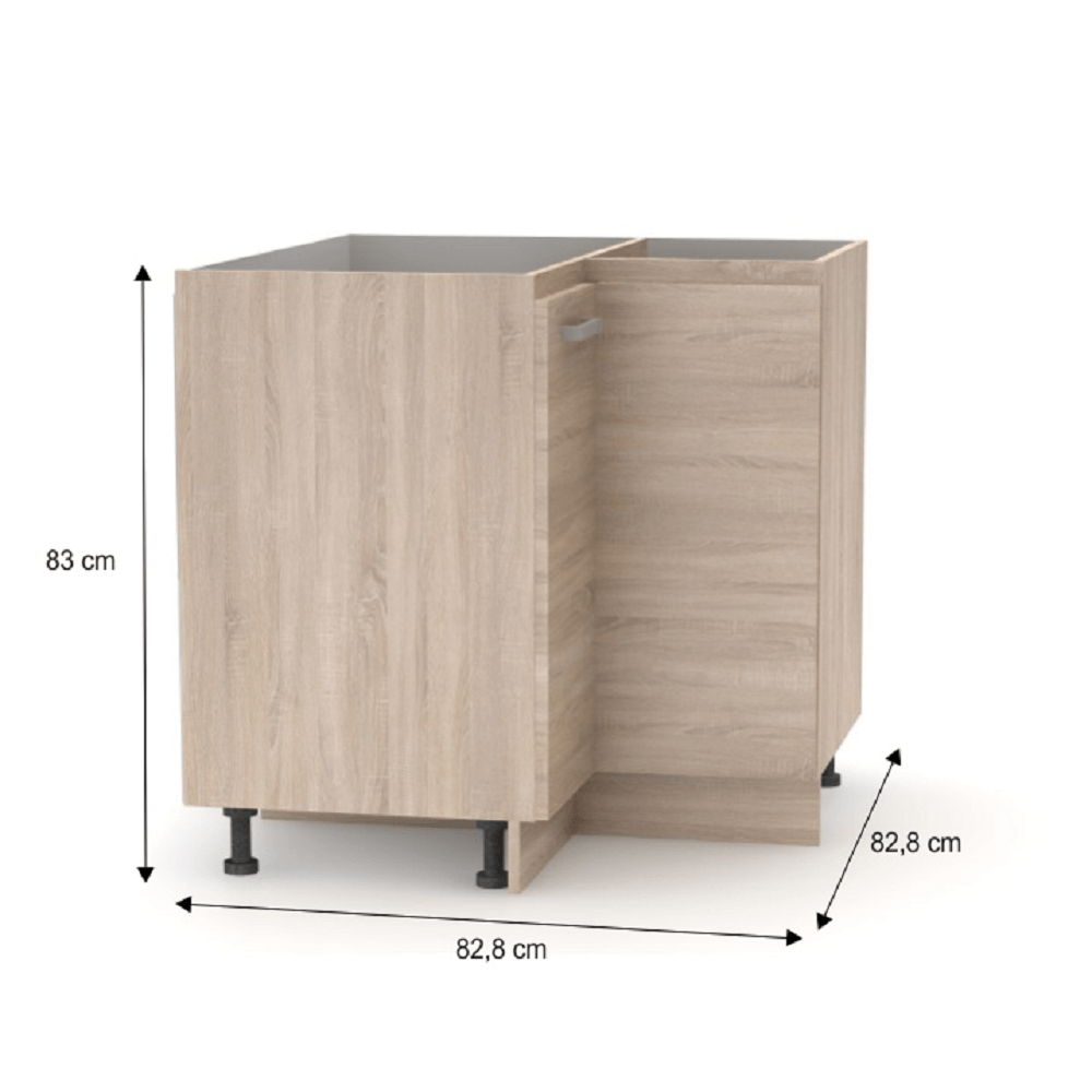 Alsó sarokszekrény, tölgy sonoma, univerzális, NOVA PLUS NOPL-061-RS