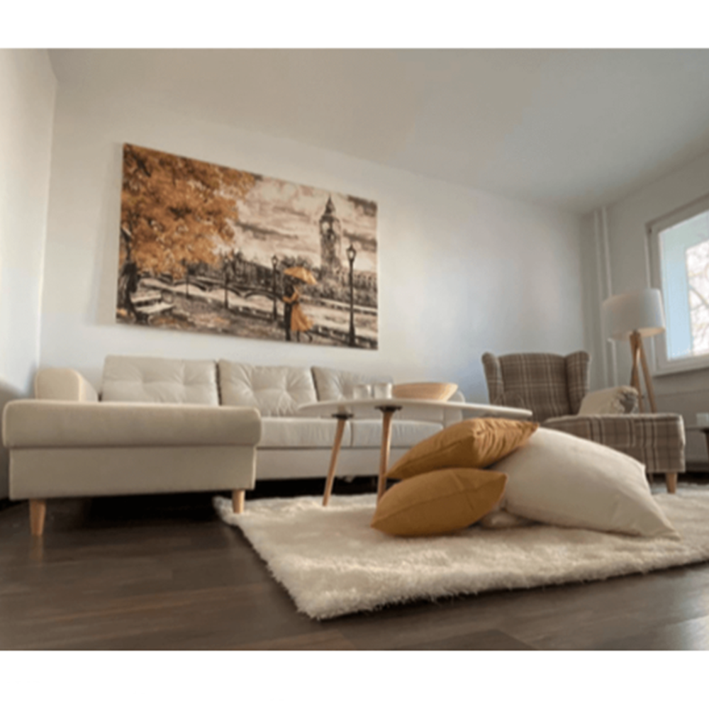 füles fotel puffal, szövet patchwork N1, ASTRID