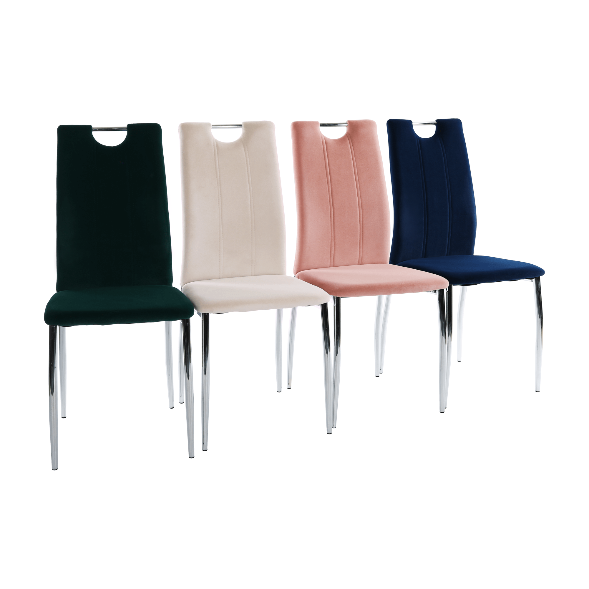 Étkezőszék, bézs Dulux Velvet szövet/króm, OLIVA NEW