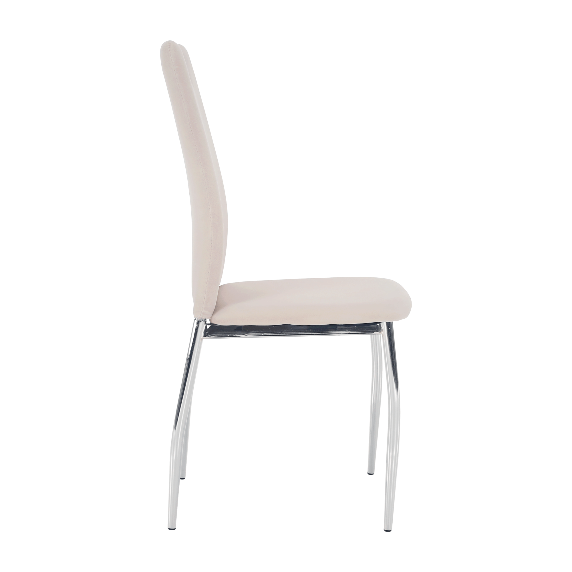 Étkezőszék, bézs Dulux Velvet szövet/króm, OLIVA NEW