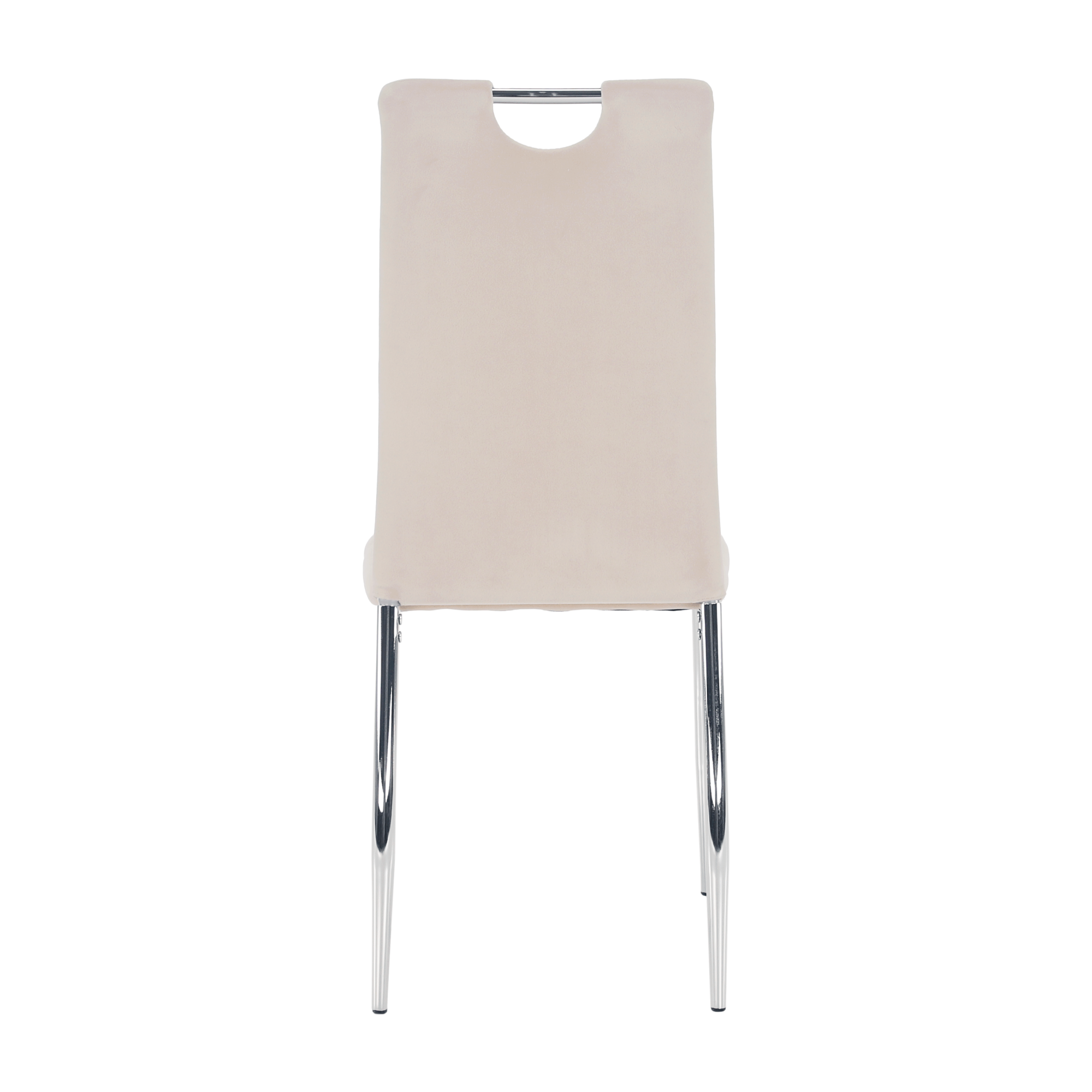 Étkezőszék, bézs Dulux Velvet szövet/króm, OLIVA NEW