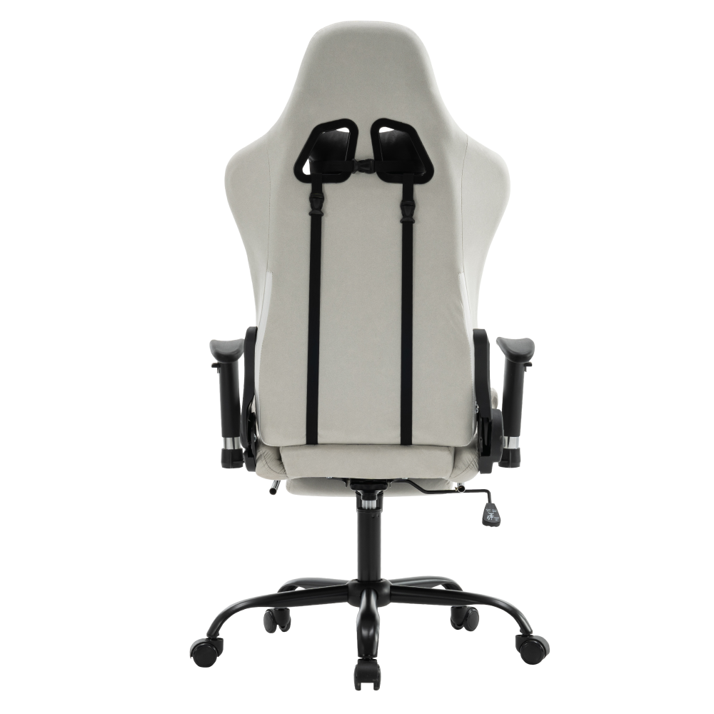Irodai/gamer szék, fehér/fekete, teherbírás 150 kg, PAPIBAS