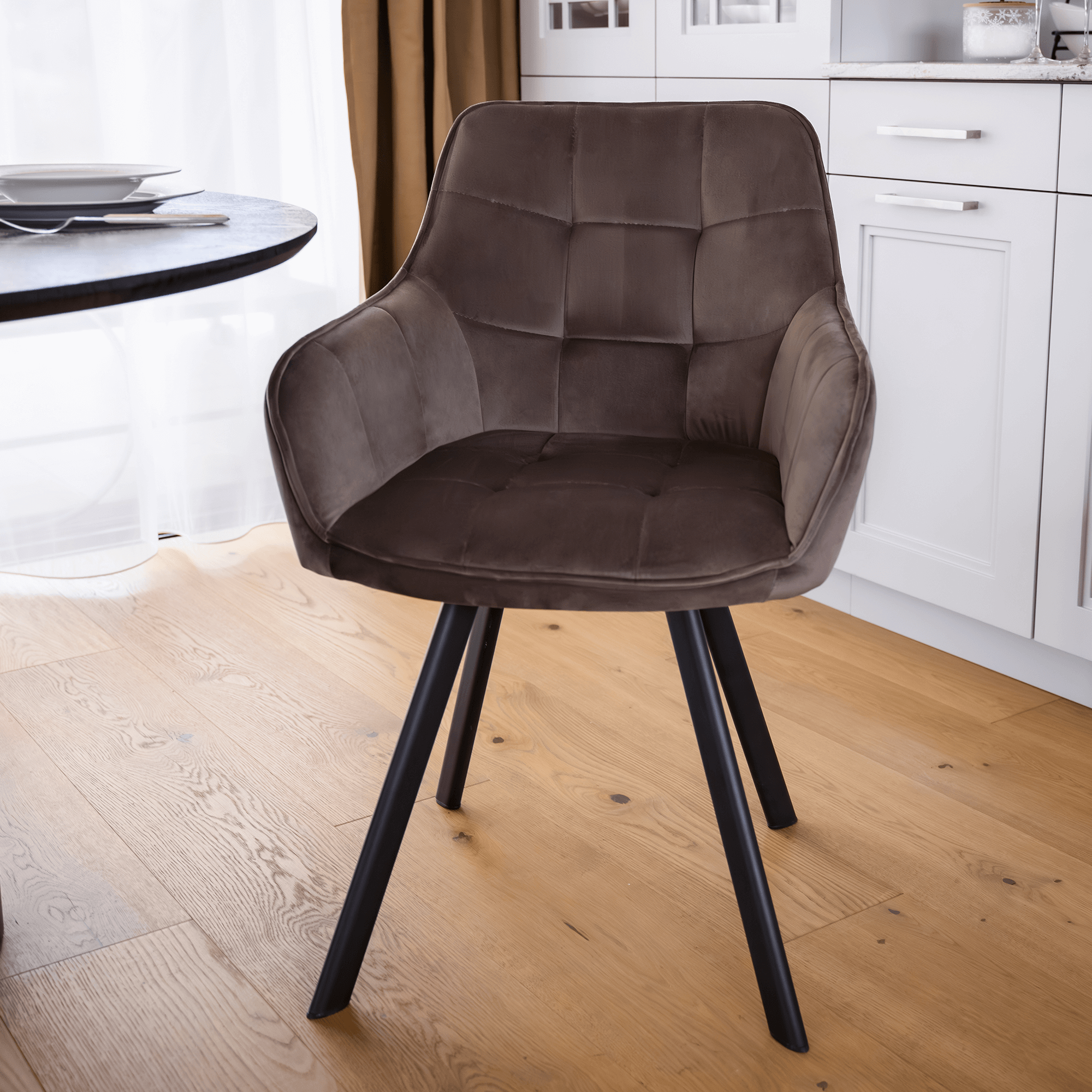 Design fotel, Velvet/fekete, PETIN