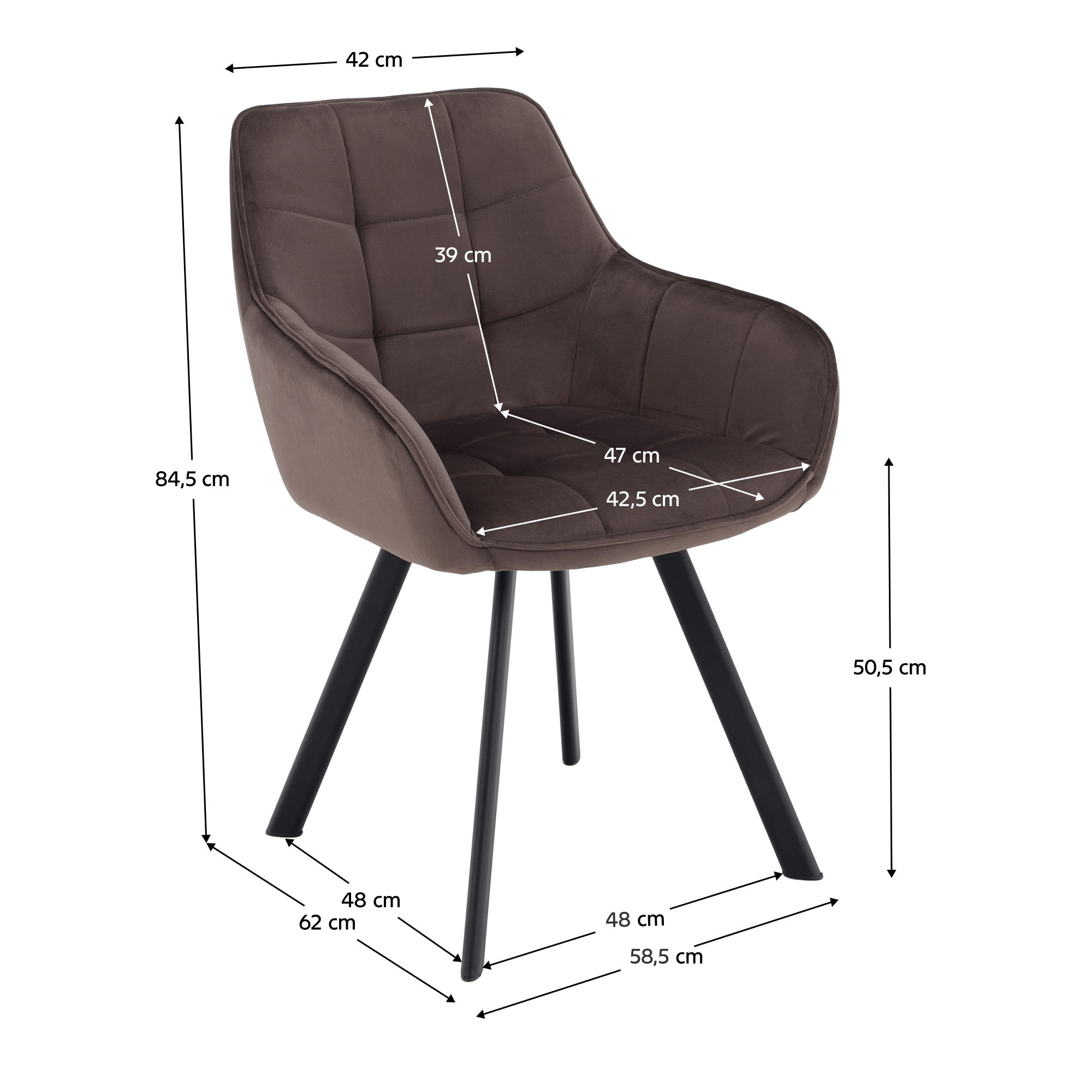 Design fotel, Velvet/fekete, PETIN