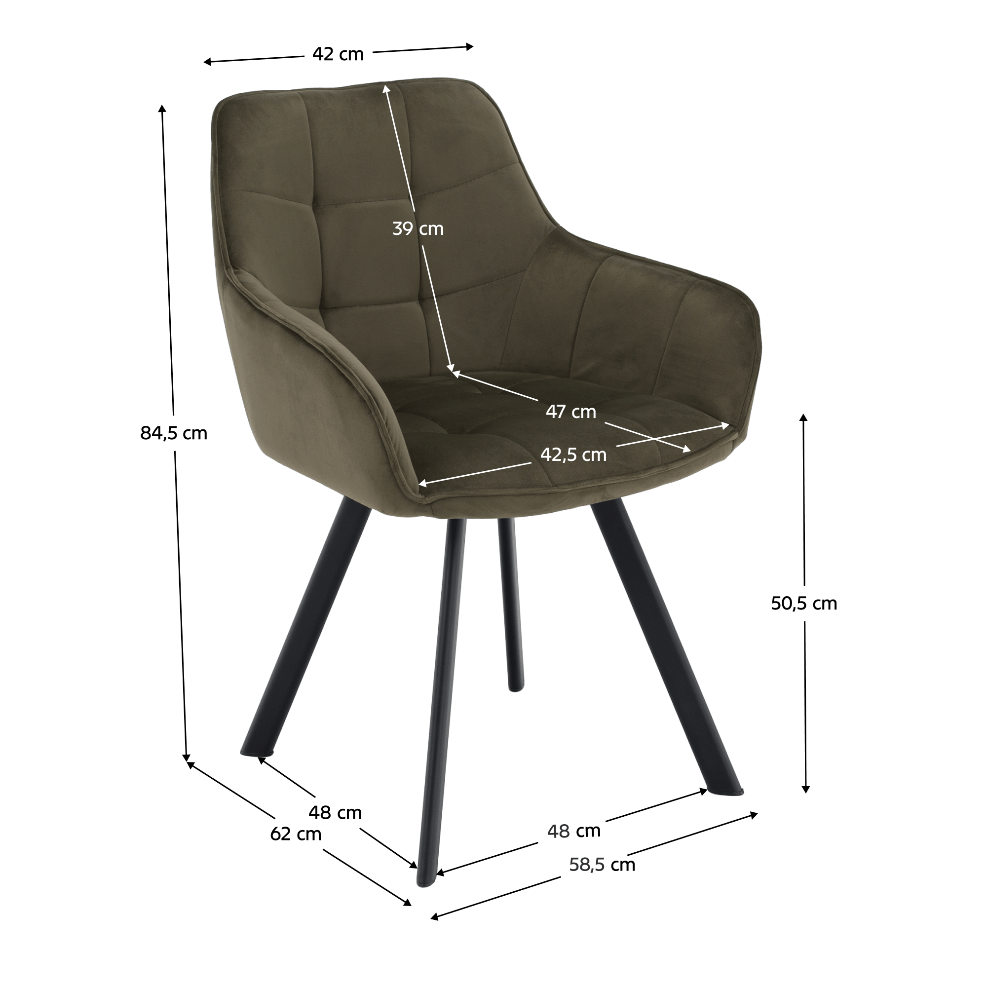 Design fotel, Velvet/fekete, PETIN