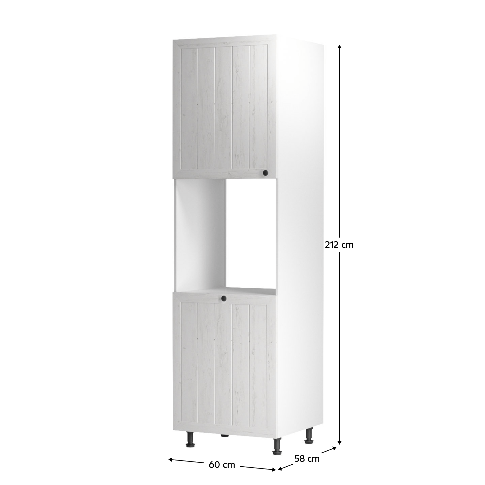 Élelmiszer szekrény D60P, fehér/sosna andersen, PROVANCE