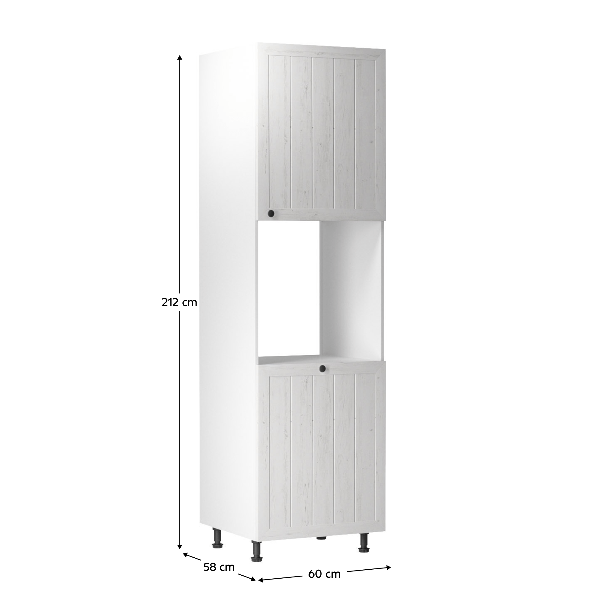 Élelmiszer szekrény D60P, fehér/sosna andersen, PROVANCE