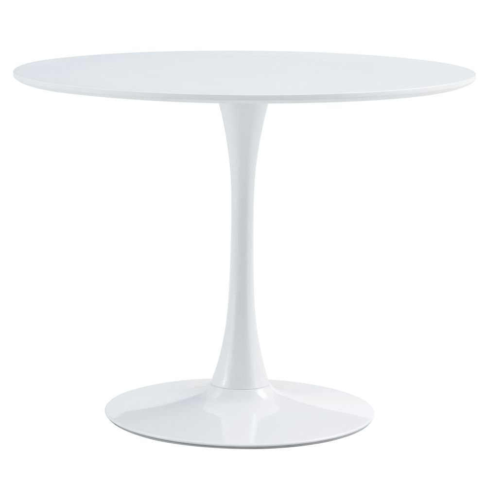 Étkezőasztal, kerek, tölgy/fekete, átmérő 110 cm, REVENTON NEW
