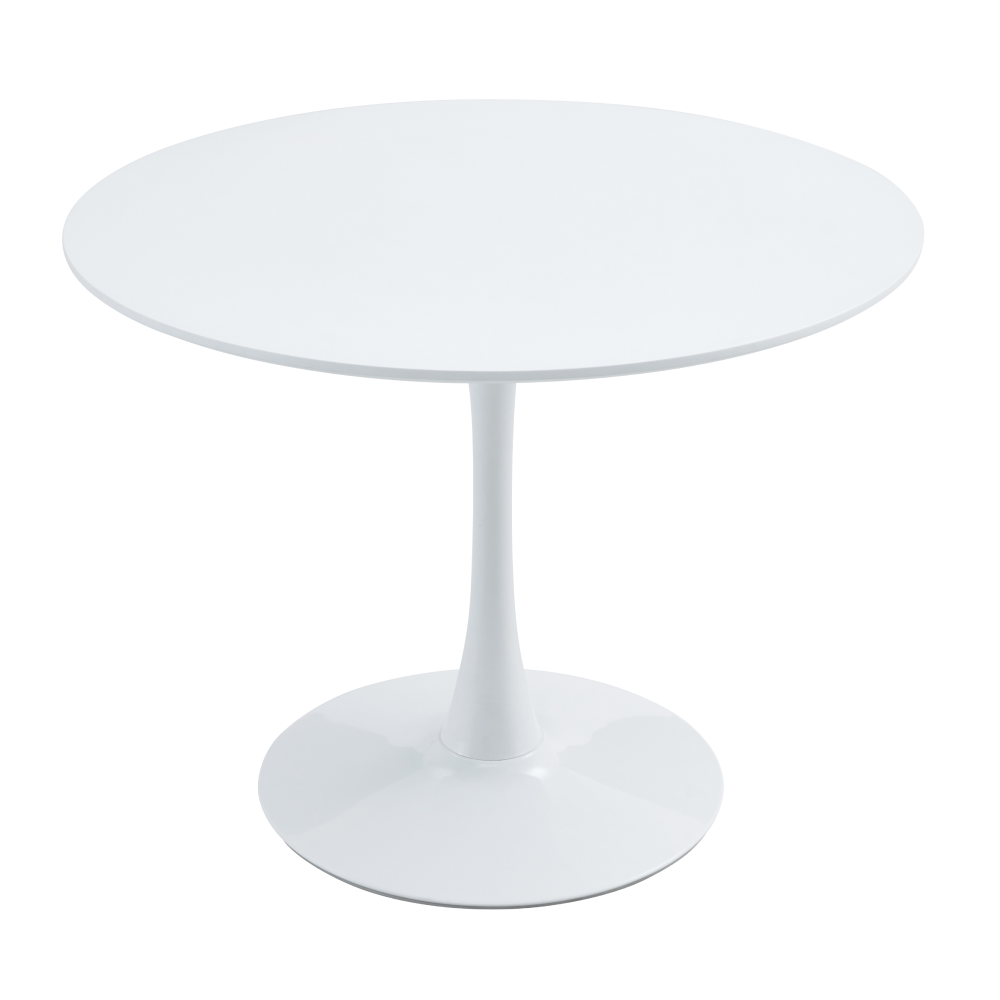 Étkezőasztal, kerek, tölgy/fekete, átmérő 110 cm, REVENTON NEW