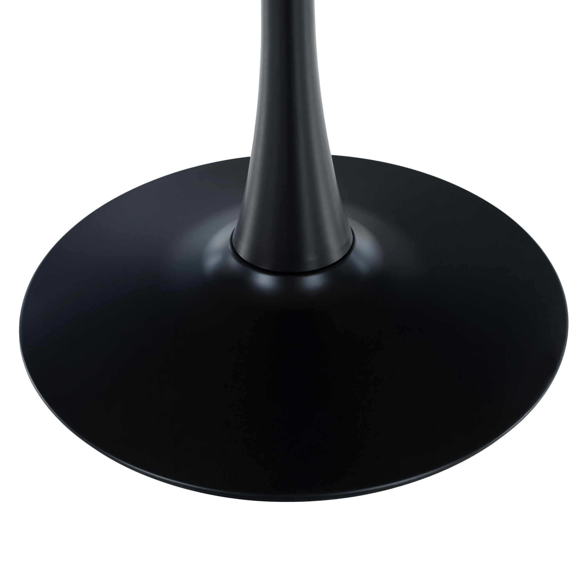 Étkezőasztal, kerek, fehér, matt, átmérő 80 cm, REVENTON NEW