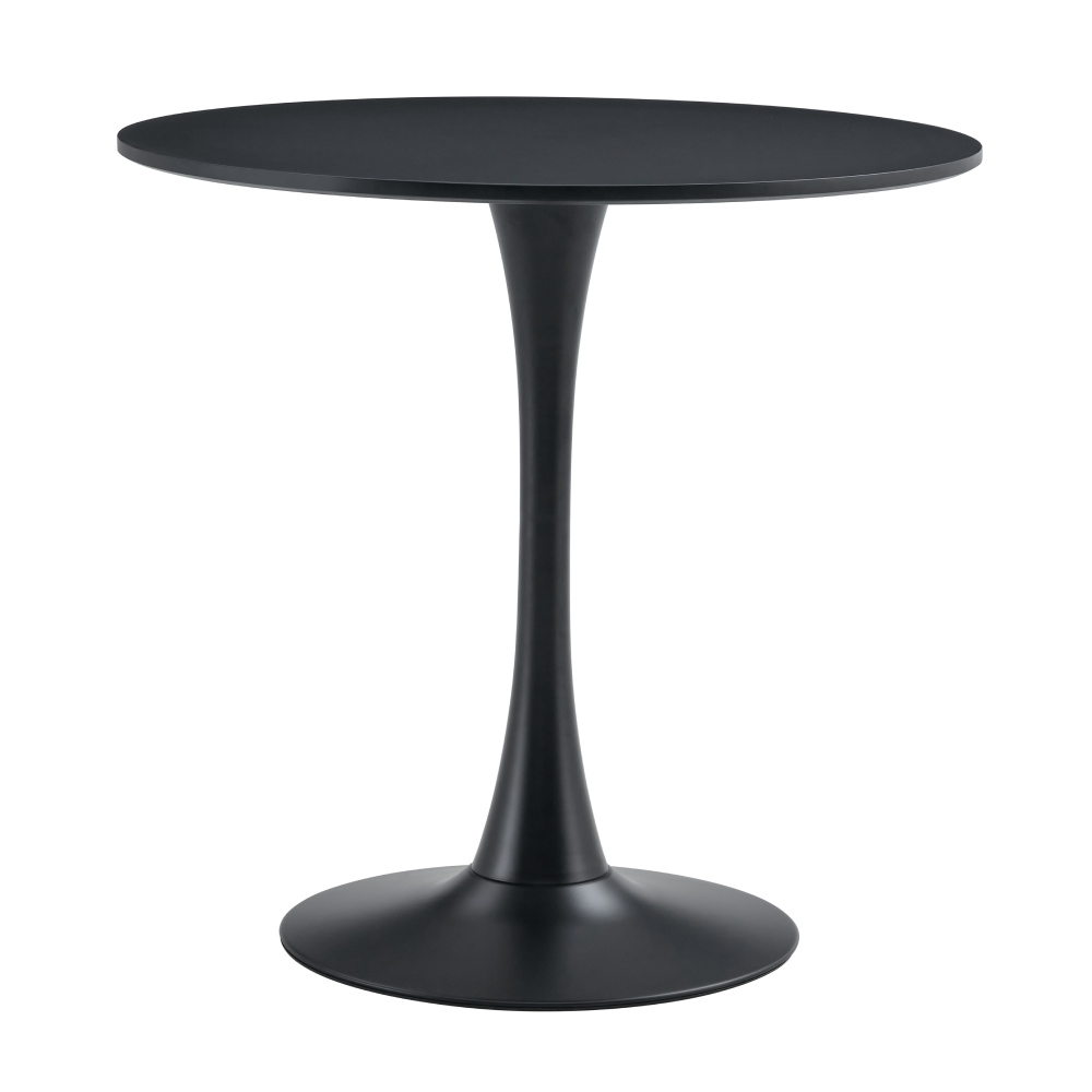 Étkezőasztal, kerek, fehér, matt, átmérő 80 cm, REVENTON NEW