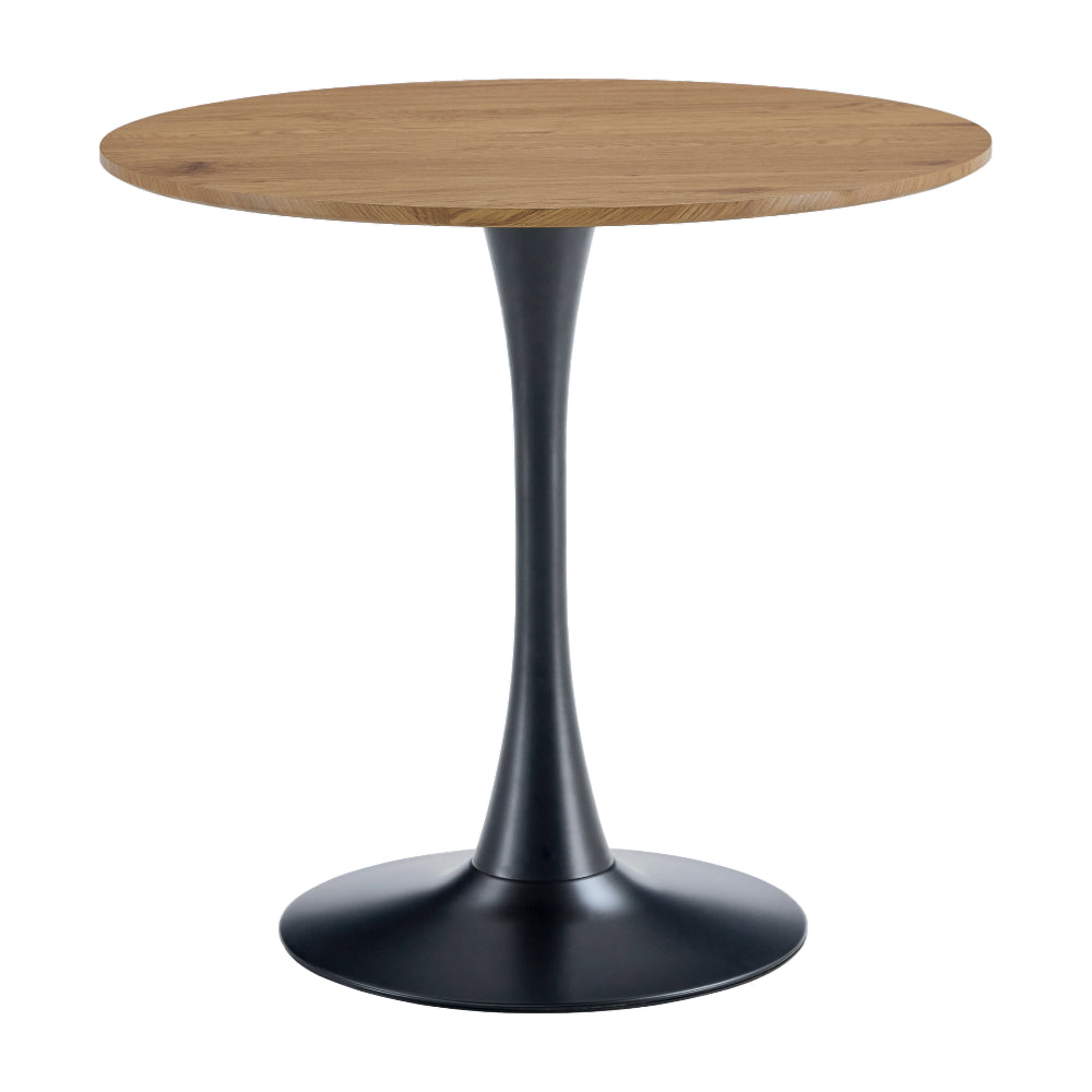 Étkezőasztal, kerek, fehér, matt, átmérő 80 cm, REVENTON NEW