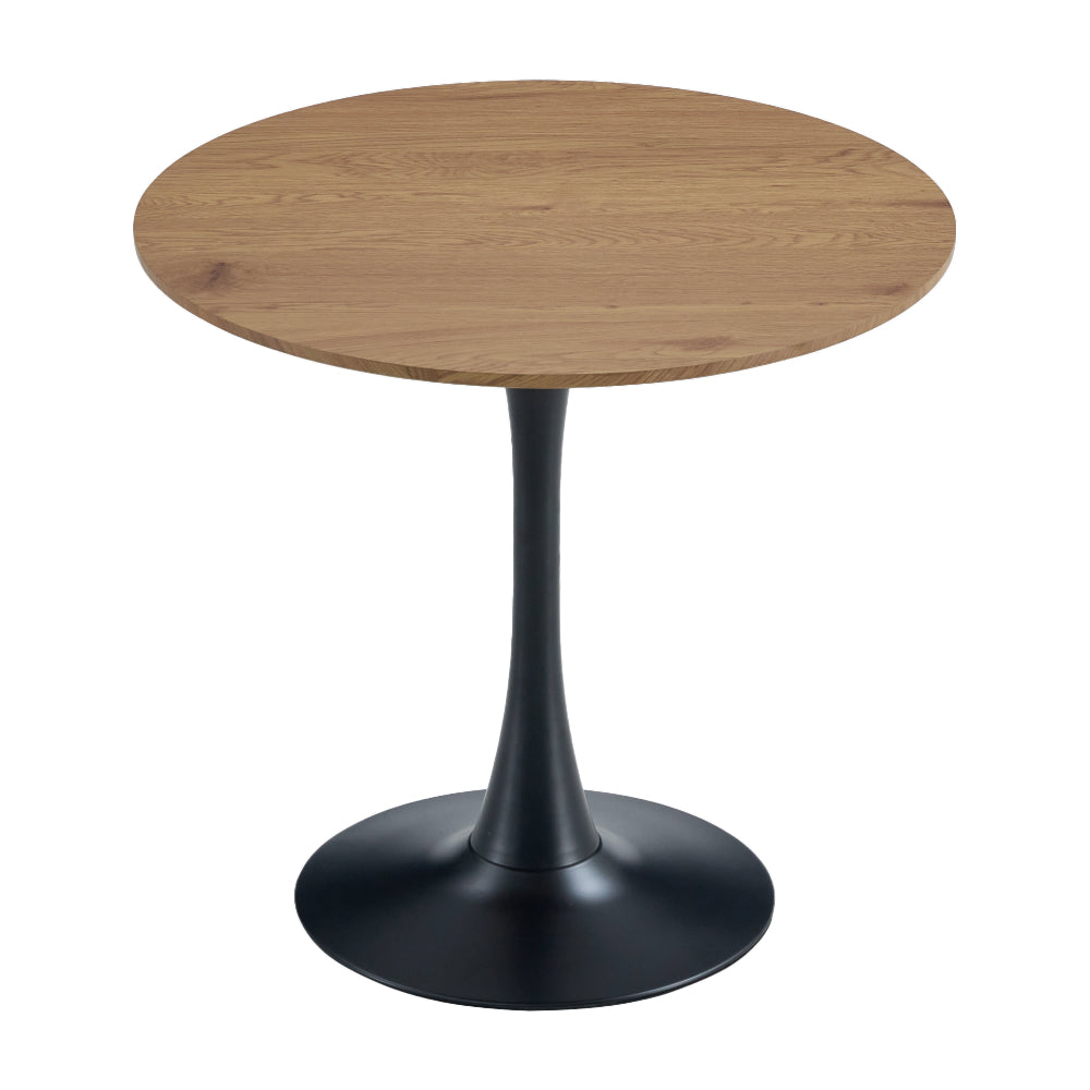 Étkezőasztal, kerek, fehér, matt, átmérő 80 cm, REVENTON NEW
