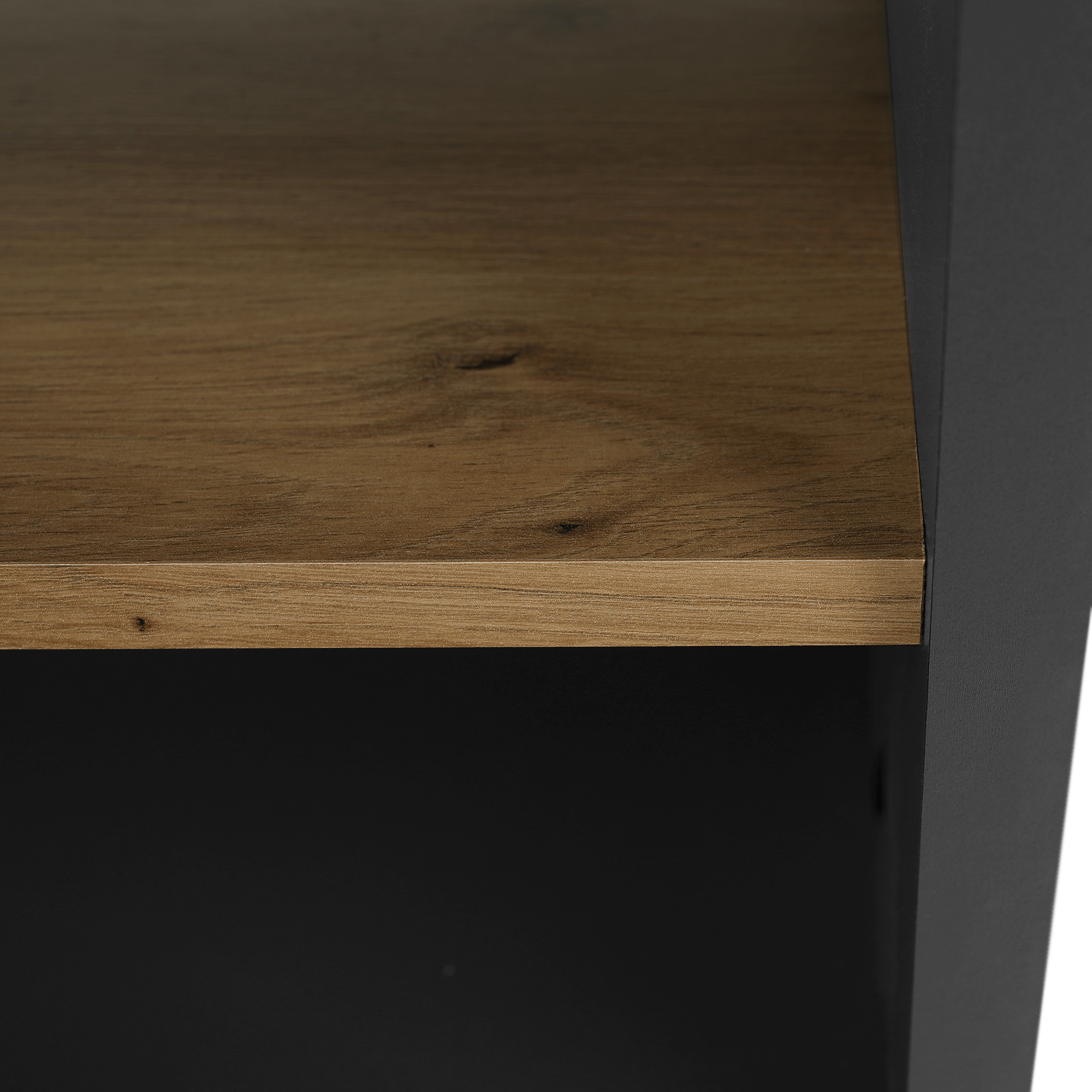 Dohányzóasztal, grafit/tölgyfa artisan, RIOMA NEW TYP 32