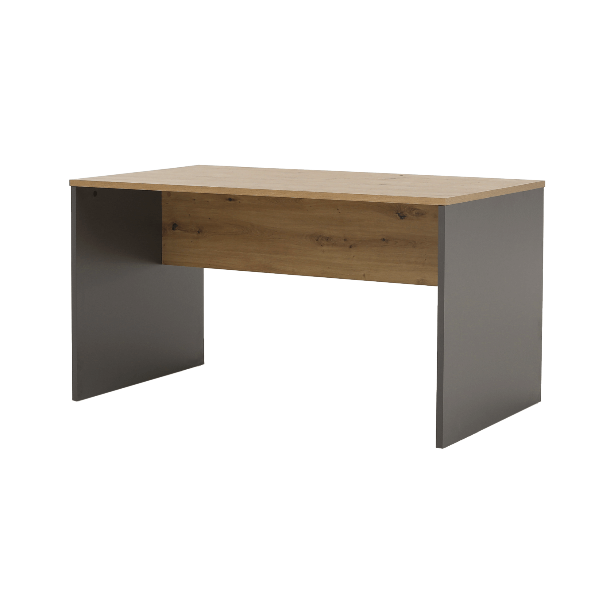 Íróasztal, grafit/tölgyfa artisan, RIOMA NEW TYP 11
