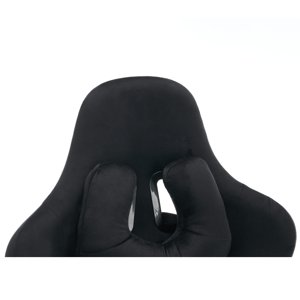 Irodai/gamer szék, fekete Velvet szövet, teherbírás 150 kg, SALOP