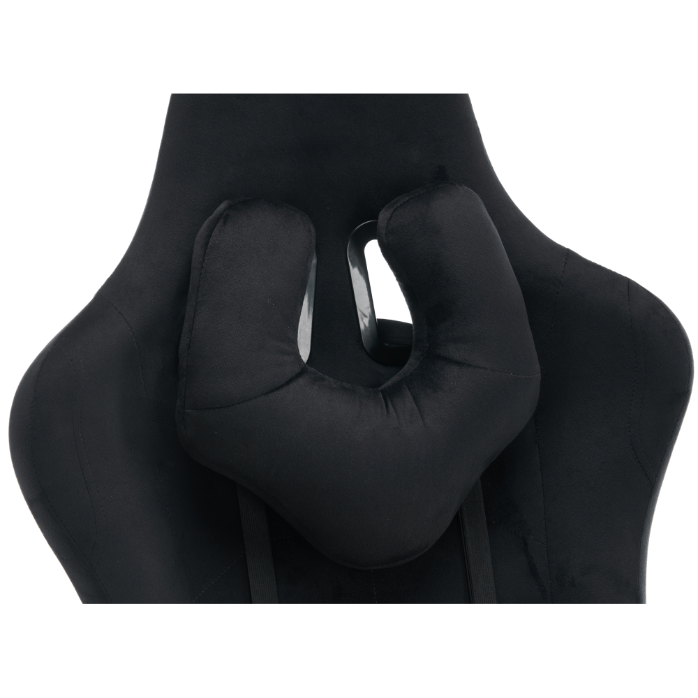Irodai/gamer szék, fekete Velvet szövet, teherbírás 150 kg, SALOP