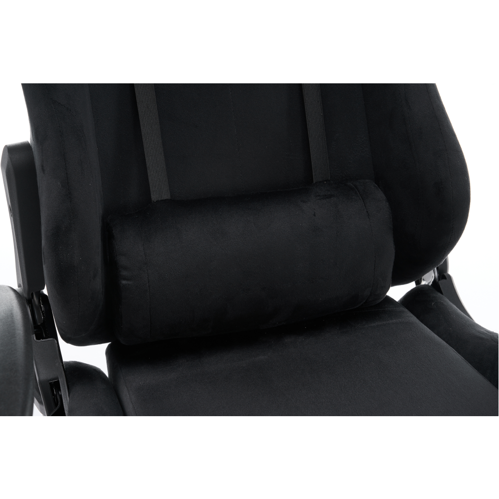 Irodai/gamer szék, fekete Velvet szövet, teherbírás 150 kg, SALOP