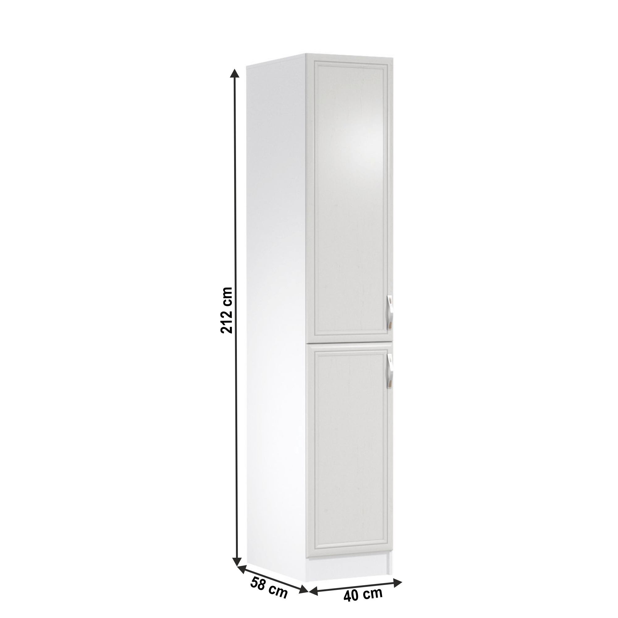 Élelmiszer szekrény D40SP, fehér/sosna Andersen, jobb, SICILIA