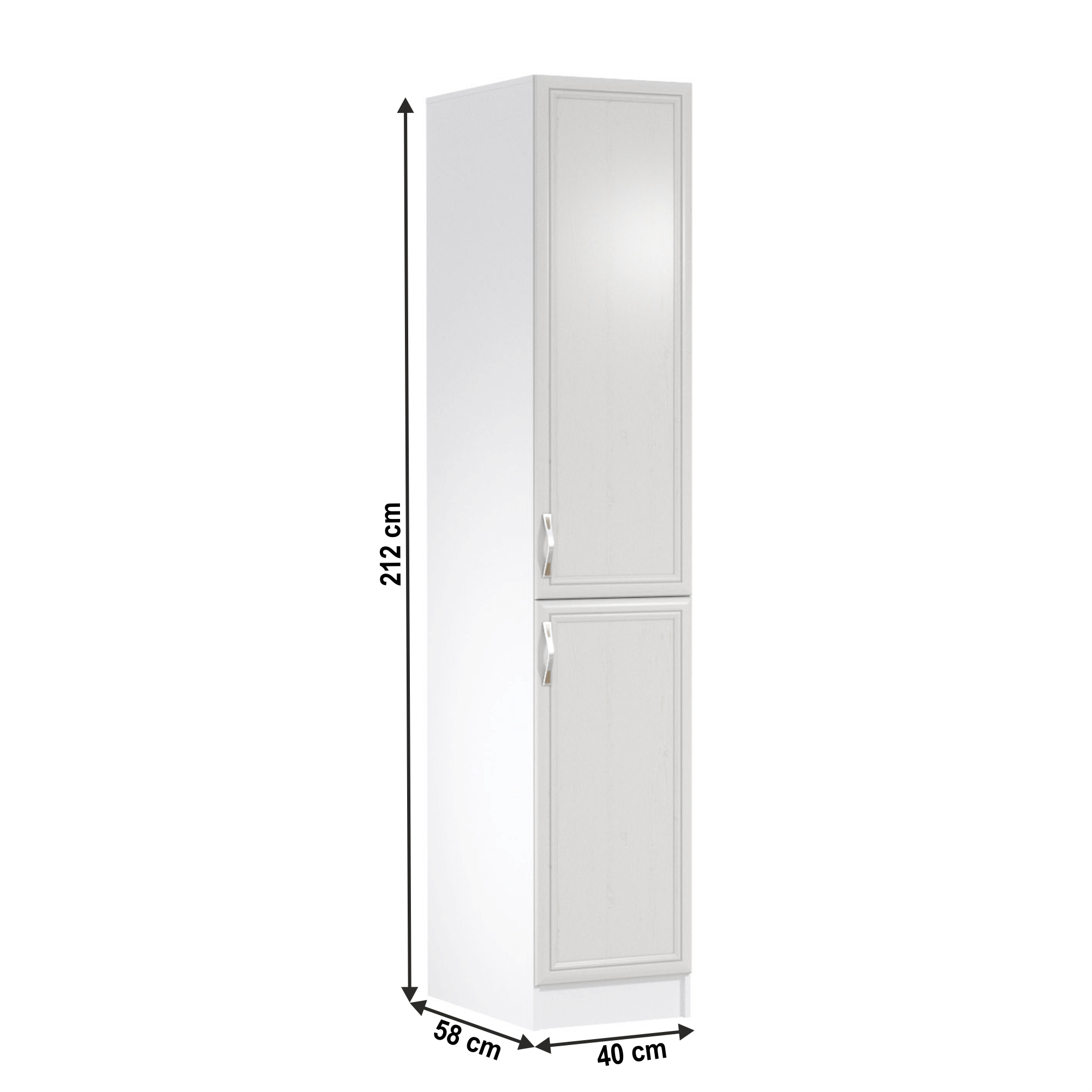 Élelmiszer szekrény D40SP, fehér/sosna Andersen, jobb, SICILIA