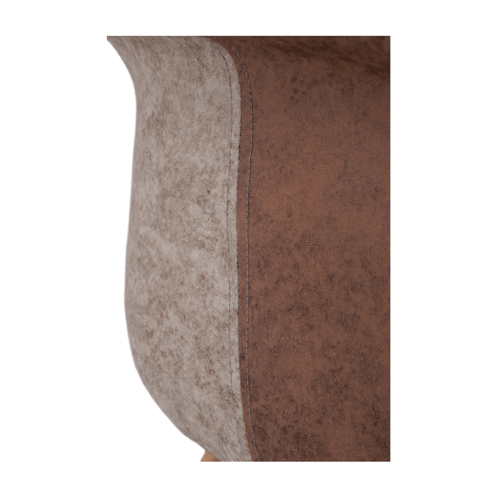 Dizájnos fotel, patchwork/bükk, TERST