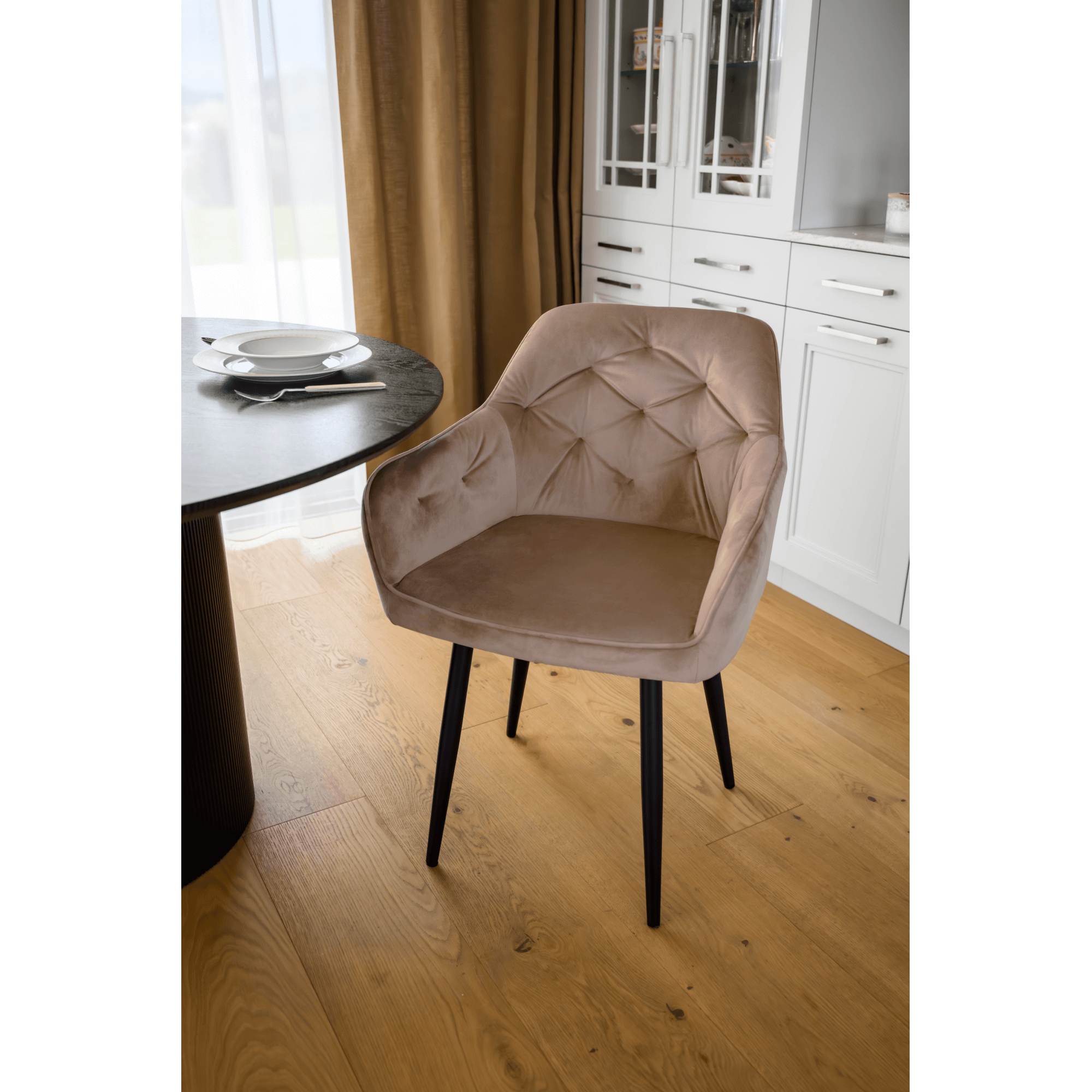 Design fotel, szürke Velvet szövet, VERIO
