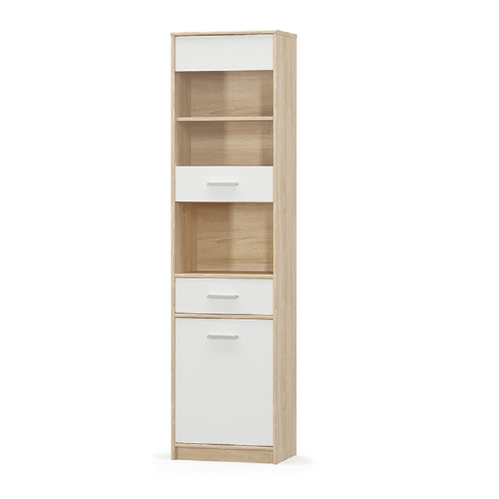 Vitrines szekrény 1D1W1S, sonoma tölgyfa, TEYO